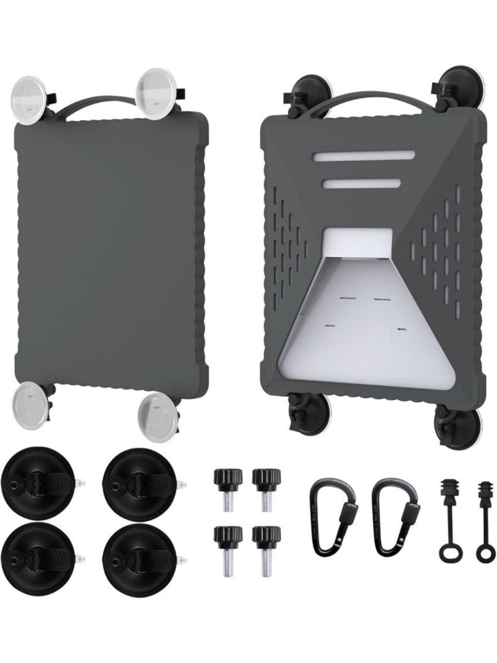 2-in-1 Suction Cup Mount for Satellite Dish - Strong Grip, Silicone Case, Stable